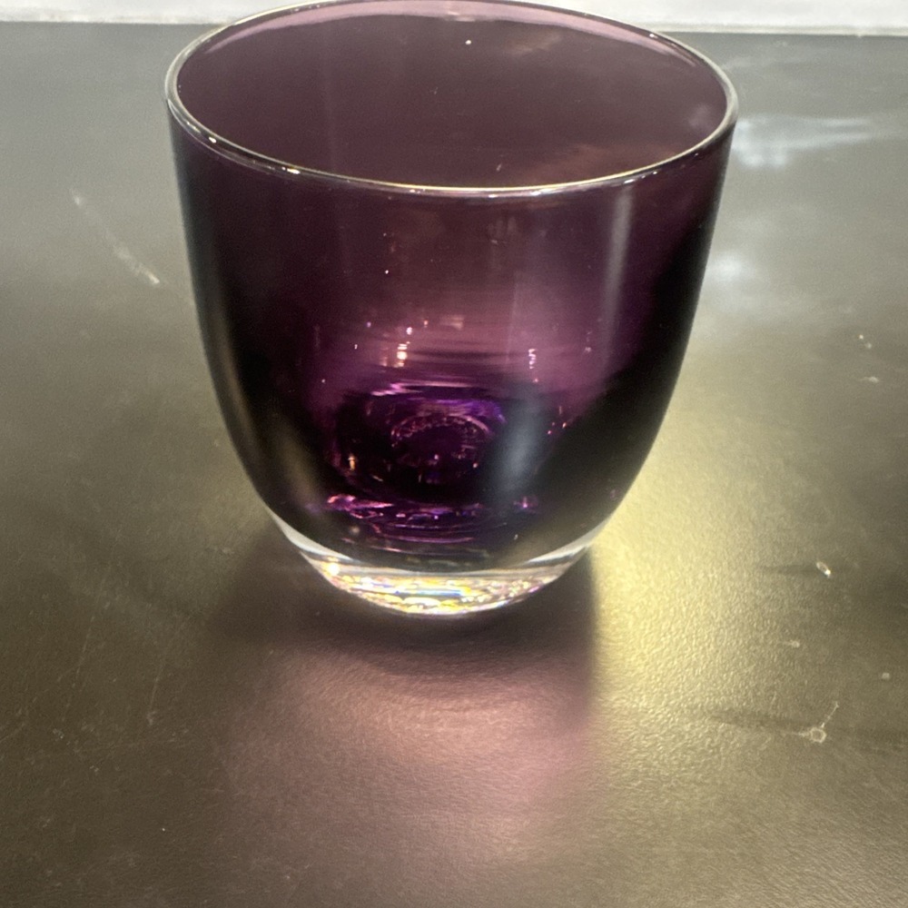 Glassybaby Lollypop Purple Glass Candle Holder